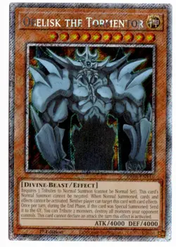 Yu-Gi-Oh! Obelisk the Tormentor Platinum Secret Rare RA04-EN116 - Image 1