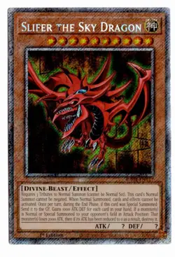 Yu-Gi-Oh! Slifer the Sky Dragon Platinum Secret Rare RA04-EN117 - Image 1