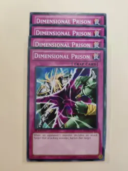 4x Dimensional Prison SDCR-EN033 Common 1st Ed LP Yugioh! - Image 1