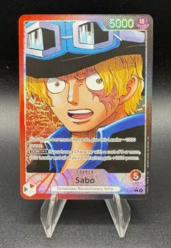One Piece SABO #OP13-004 Alt Art Leader ~ Carrying On His Will ~ English - Image 1