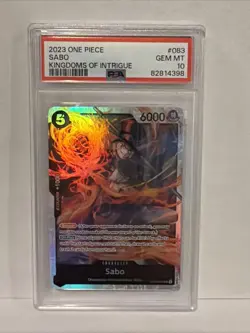 One Piece Sabo OP04-083 PSA 10 Gem Mint - Image 1