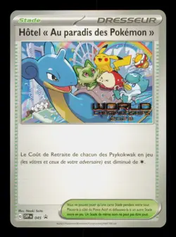 Pokemon Card Paradise Resort 045 SVP FRENCH Promo World Championships NM 2023 - Image 1