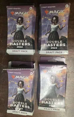 4 Boxes MTG Double Masters 2022 ENGLISH Draft Pack. 3 draft Booster per Box 195166196435 - Image 1