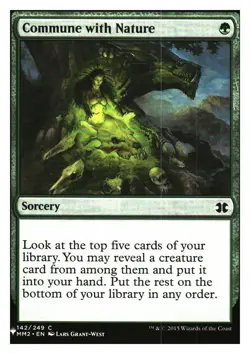 Commune with Nature Mystery Booster MTG - NM+ Mythic Relics - Image 1