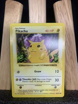 Pokemon - Pikachu RED Cheeks 58/102 (Shadowless) [Base Set] - Image 1