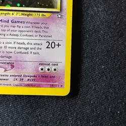Pokemon TCG Slowking 14/111 Neo Genesis Unlimited Holo Rare LP+/NM - Image 4