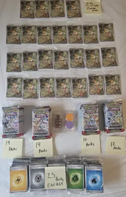 Pokemon Eevee SVP 173 Holo Full Art Card English-25,Prismatic Evolutions 50packs - Image 1
