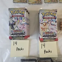 Pokemon Eevee SVP 173 Holo Full Art Card English-25,Prismatic Evolutions 50packs - Image 4