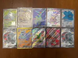 Pokemon TCG Scarlet & Violet Lot of 10 Full Art Ex Cards NM/M - Image 1