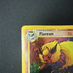 Pokemon TCG Flareon Jungle 3/64 Holo Unlimited Holo Rare Damaged - Image 2