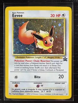 Pokemon Card - Eevee Promo WoTC Black Star Promo 11 MP - Image 1