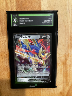 Zacian V Pokemon SWSH Crown Zenith - Graded 8 - DEGREE GRADING - Image 1