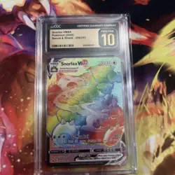 Snorlax Vmax Pokemon Sword & Shield 205/202 CGC PRISTINE 10 Rainbow Rare PSA - Image 1