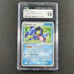 Swampert ex Pokemon TCG EX Crystal Guardians 98/100 Holo Ultra Rare CGC 10 2006 - Image 1