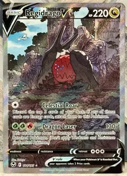 Regidrago V (Alternate Full Art) 184/195 NM/M SWSH12: Silver Tempest Pokemon TCG - Image 1