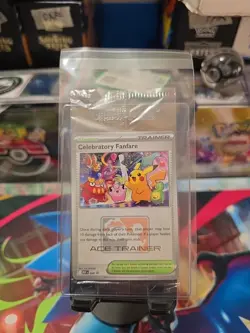 SEALED Celebratory Fanfare 2025 Ace Trainer Reward Promo Pokemon Trophy Card - Image 1