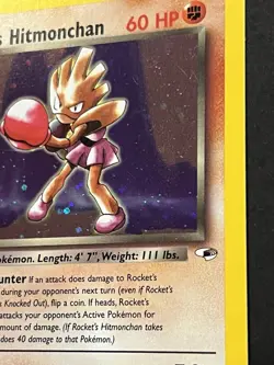 Pokemon TCG Rockets Hitmonchan Holo Rare Card 11/132 Gym Heroes - Image 2
