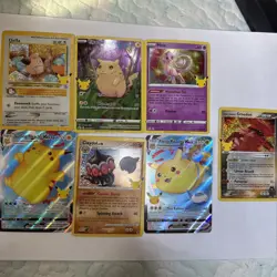 Pokemon Celebrations Classic Collection - Lot 7 Pikachu mew cleffa groudon etc - Image 1