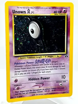 Unown [A] 14/75 Neo Discovery Holo Rare 2000 WotC Vintage Pokemon TCG Card - Image 2
