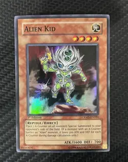 YUGIOH 1st EDITION CRMS-EN084 ALIEN KID SUPER RARE NM/M - Image 1