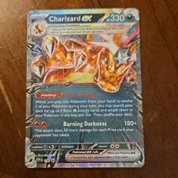 Pokemon Charizard ex 054/091 SV: Paldean Fates Holo Double Rare EX TCG Card - Image 1