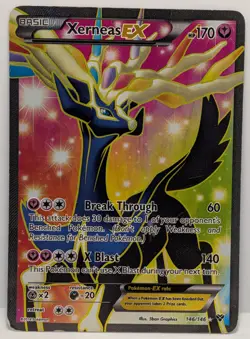 Xerneas EX 146/146 Ultra Rare Pokemon Card -Creased- Read Description - Image 1