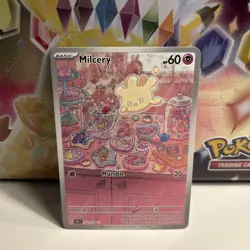 Pokemon TCG Milcery Illustration Rare Holo Card Stellar Crown Series 152/142 - Image 1