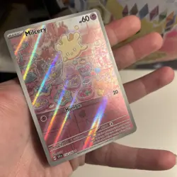 Pokemon TCG Milcery Illustration Rare Holo Card Stellar Crown Series 152/142 - Image 3