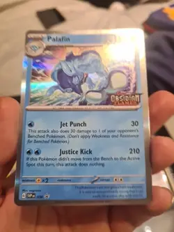 Palafin SVP036 Obsidian Flames Prerelease Promo Holo Rare Pokemon Card - Image 1