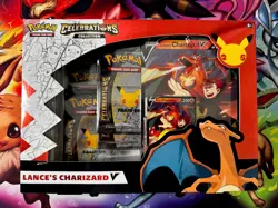 Pokemon TCG Celebration Box Lance's Charizard V Brand New Sealed! 820650809392 - Image 1