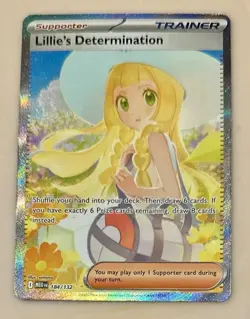 Pokemon Lillie’s Determination 184/132 Special Illustration Rare CLEAN! - Image 1