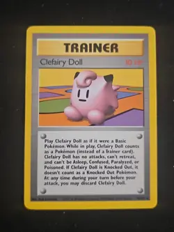 Pokemon TCG Clefairy Doll Base Set Trainer 70/102 Unlimited Rare, LP Condition - Image 1