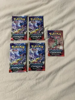 Lot Of 5 Pokemon TCG Scarlet Violet - Temporal Forces Booster Packs. New/Sealed - Image 1