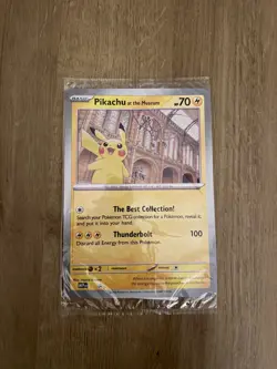 Pikachu Promo Sealed Pokemon National History Museum Jumbo Card. SEALED - Image 1