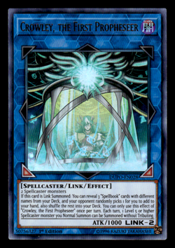 Yugioh Crowley, the First Propheseer DUPO-EN028 Ultra Rare 1st Ed NM - Image 1