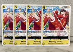 One Piece Monkey D. Luffy P-106 2026 English Promo Near Mint 4x Playset - Image 1