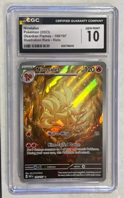 Ninetales CGC 10 Gem Mint 🔥 Secret Rare Pokemon Card 199/197 - OBO - Image 3