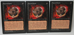 FUNERAL CHARM X3 MAGIC THE GATHERING VISIONS VINTAGE MTG CARD #376 - Image 1