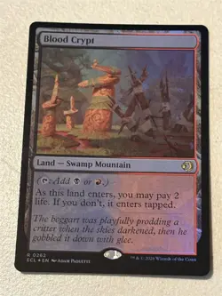 mtg foil Blood Crypt, rare shock land, Lorwyn Eclipsed, unplayed - Image 1