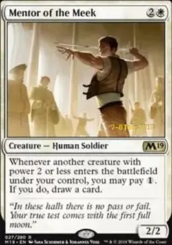 Mentor of the Meek - Foil - Prerelease Promo Light Play, English Magic the Gathe - Image 1