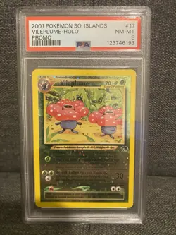 Pokemon 2001 Vileplume Reverse Holo Promo Card Southern Islands PSA 8 NM-MT - Image 1