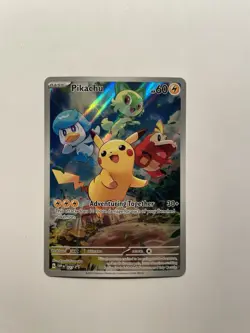 💥 Pokemon 2023 TCG - Pikachu SVP 027 Scarlet & Violet Promo Paldea Evolved Holo - Image 1