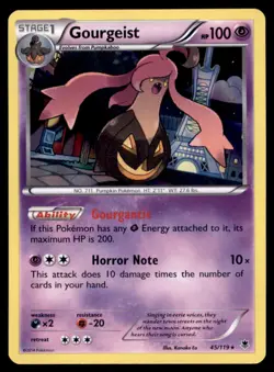 Pokemon TCG Gourgeist XY - Phantom Forces #45 Holo - Image 1