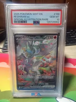 Pokemon PSA 10 Reshiram ex 166/086 Sv: White Flare Holo SIR - Image 1