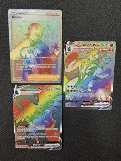Pokemon TCG Full Art Rainbow Lot Of 3 | Urshifu | Corviknight | Kindler | Nm - Image 1