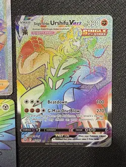 Pokemon TCG Full Art Rainbow Lot Of 3 | Urshifu | Corviknight | Kindler | Nm - Image 3