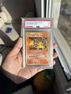 1996 POKEMON JAPANESE BASIC #6 CHARIZARD-HOLO PSA 5 - Image 1