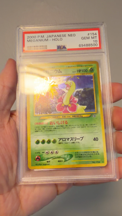 2000 Pokemon Japanese Neo Meganium PSA 10 - Image 2