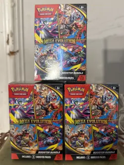 Pokemon Mega Evolution Booster Bundle Box New Sealed Lot of 3 - Image 1