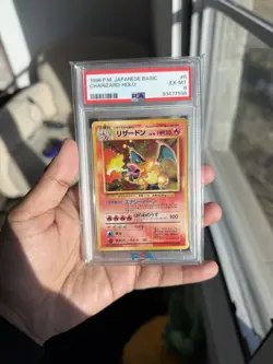 1996 POKEMON JAPANESE BASIC #6 CHARIZARD-HOLO PSA 6 - Image 1